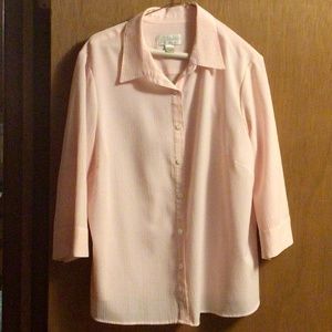 Button Down 3/4 Sleeve Top